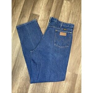 Vintage Wrangler Jeans Mens 37x35 31MWZ Straight Denim Pants Western Work USA